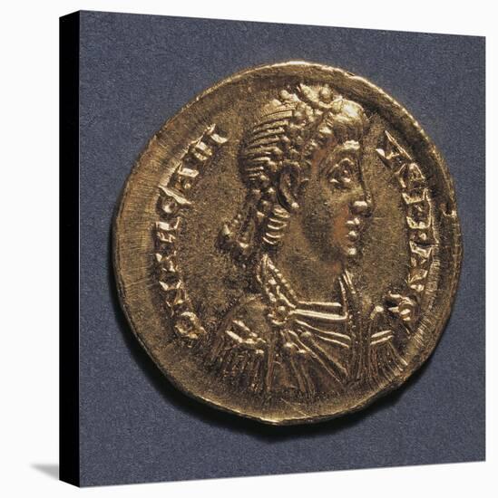 Gold Solidus of Arcadius, Emperor of East, Minted in Minalo, 383 Ad, Roman Coins AD-null-Stretched Canvas