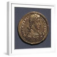 Gold Solidus of Arcadius, Emperor of East, Minted in Minalo, 383 Ad, Roman Coins AD-null-Framed Giclee Print