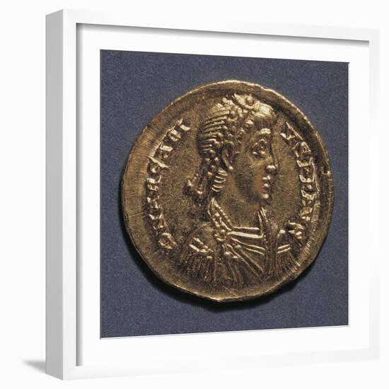 Gold Solidus of Arcadius, Emperor of East, Minted in Minalo, 383 Ad, Roman Coins AD-null-Framed Giclee Print