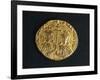 Gold Solidus of Basil I and His Son Constantine Depicting Emperor and His Son-null-Framed Giclee Print