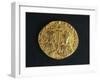 Gold Solidus of Basil I and His Son Constantine Depicting Emperor and His Son-null-Framed Giclee Print