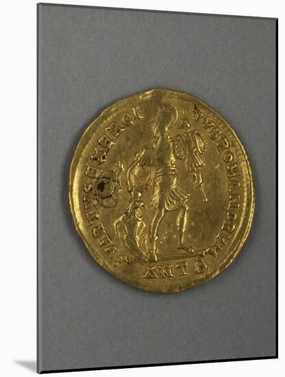 Gold Solidus of Constantine Iii, Minted in Arles, France, 407-411 AD-null-Mounted Giclee Print