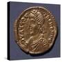 Gold Solidus of Honorius Bearing Image of Emperor, Minted in Ravenna, Recto, Roman Coins-null-Stretched Canvas
