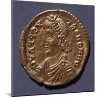Gold Solidus of Honorius Bearing Image of Emperor, Minted in Ravenna, Recto, Roman Coins-null-Mounted Giclee Print