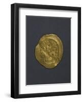 Gold Solidus of Justinian Great, Byzantine Emperor, Verso, Byzantine Coins, 6th Century-null-Framed Premium Giclee Print