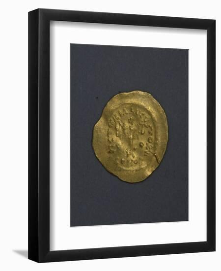 Gold Solidus of Justinian Great, Byzantine Emperor, Verso, Byzantine Coins, 6th Century-null-Framed Premium Giclee Print