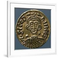 Gold Solidus of Sicone I, Prince of Benevento, Recto, Lombard Coins, 9th Century-null-Framed Giclee Print