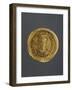 Gold Solidus of Theodosius II, Byzantine Emperor, Recto, Byzantine Coins, 5th Century-null-Framed Giclee Print