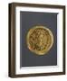 Gold Solidus of Theodosius II, Byzantine Emperor, Recto, Byzantine Coins, 5th Century-null-Framed Premium Giclee Print