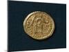 Gold Solidus of Valentinian III Depicting Emperor Trampling Snake with Human Head-null-Mounted Giclee Print