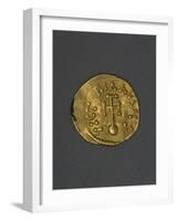 Gold Solidus, Verso, Byzantine Coins, 6th Century-null-Framed Giclee Print