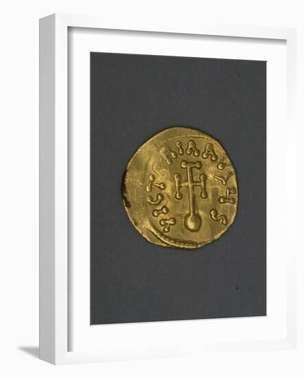 Gold Solidus, Verso, Byzantine Coins, 6th Century-null-Framed Giclee Print