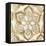 Gold Sparkle Tile I-Alex Black-Framed Stretched Canvas