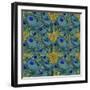 Gold Speckled Peacock Pattern-Tina Lavoie-Framed Giclee Print