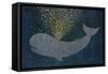 Gold Spraying Whale-Cora Niele-Framed Stretched Canvas