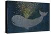 Gold Spraying Whale-Cora Niele-Stretched Canvas