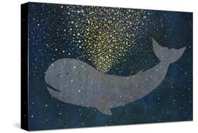 Gold Spraying Whale-Cora Niele-Stretched Canvas