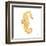 Gold Square Seahorse I-Julie DeRice-Framed Art Print