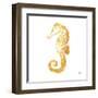 Gold Square Seahorse II-Julie DeRice-Framed Art Print