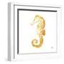 Gold Square Seahorse II-Julie DeRice-Framed Art Print