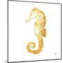 Gold Square Seahorse II-Julie DeRice-Mounted Art Print