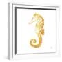 Gold Square Seahorse II-Julie DeRice-Framed Art Print