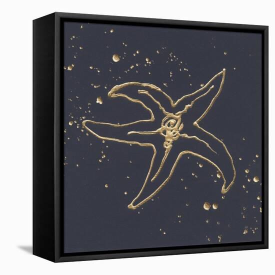 Gold Starfish III-Chris Paschke-Framed Stretched Canvas