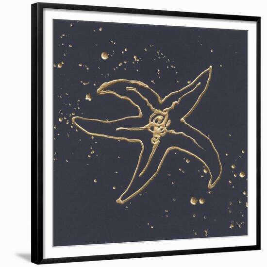 Gold Starfish III-Chris Paschke-Framed Premium Giclee Print