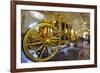 Gold State Coach in the Royal Mews, Buckingham Palace, London, South of England-null-Framed Art Print