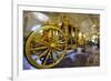 Gold State Coach in the Royal Mews, Buckingham Palace, London, South of England-null-Framed Art Print