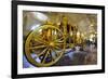 Gold State Coach in the Royal Mews, Buckingham Palace, London, South of England-null-Framed Art Print