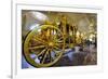 Gold State Coach in the Royal Mews, Buckingham Palace, London, South of England-null-Framed Art Print