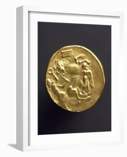 Gold Stater of Coriosoliti, Gauls from Brittany, Verso, Gallic Coins-null-Framed Giclee Print