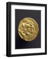 Gold Stater of Coriosoliti, Gauls from Brittany, Verso, Gallic Coins-null-Framed Premium Giclee Print