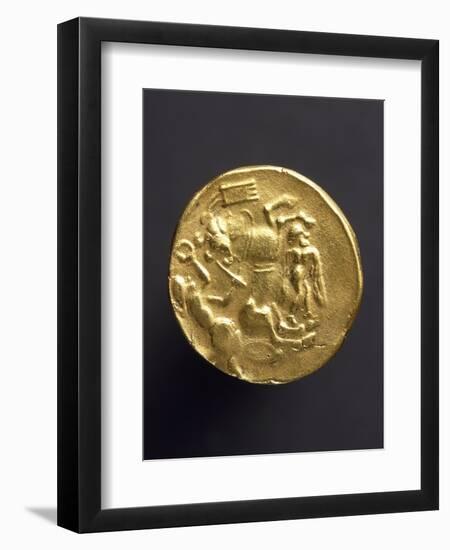 Gold Stater of Coriosoliti, Gauls from Brittany, Verso, Gallic Coins-null-Framed Premium Giclee Print