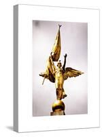 Gold Statue Atop World War I Memorial, Washington D.C, White Frame, Peace Colors-Philippe Hugonnard-Stretched Canvas