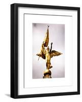 Gold Statue Atop World War I Memorial, Washington D.C, White Frame, Peace Colors-Philippe Hugonnard-Framed Art Print