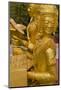 Gold Statue in Wat Krom Temple, Sihanoukville Port, Sihanouk Province, Cambodia, Indochina-Richard Cummins-Mounted Photographic Print