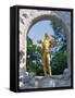 Gold Statue of the Musician Johann Strauss in Vienna, Austria, Europe-Richardson Rolf-Framed Stretched Canvas