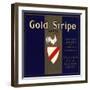 Gold Stripe Brand - Fillmore, California - Citrus Crate Label-Lantern Press-Framed Art Print