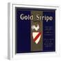 Gold Stripe Brand - Fillmore, California - Citrus Crate Label-Lantern Press-Framed Art Print