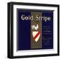 Gold Stripe Brand - Fillmore, California - Citrus Crate Label-Lantern Press-Framed Art Print