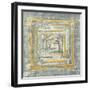 Gold Tapestry I Gold and White-Albena Hristova-Framed Art Print