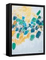 Gold & Teal Internodes-Ann Marie Coolick-Framed Stretched Canvas