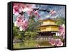 Gold Temple Japan-NicholasHan-Framed Stretched Canvas