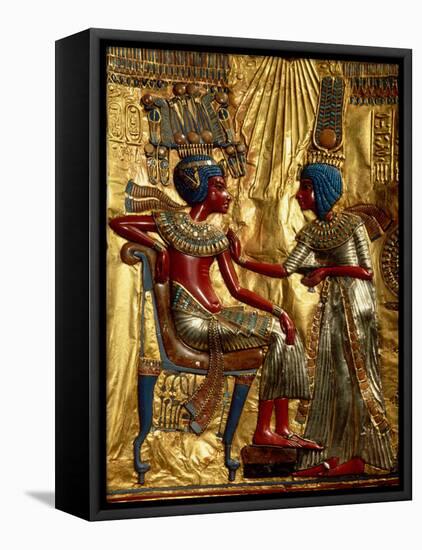 Gold Throne Depicting Tutankhamun and Wife, Egypt-Kenneth Garrett-Framed Stretched Canvas