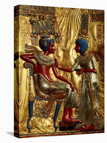 Gold Throne Depicting Tutankhamun and Wife, Egypt-Kenneth Garrett-Stretched Canvas