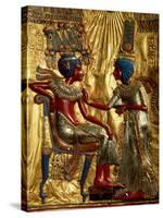 Gold Throne Depicting Tutankhamun and Wife, Egypt-Kenneth Garrett-Stretched Canvas