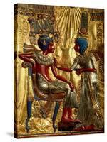 Gold Throne Depicting Tutankhamun and Wife, Egypt-Kenneth Garrett-Stretched Canvas