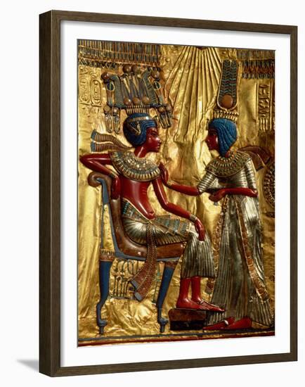 Gold Throne Depicting Tutankhamun and Wife, Egypt-Kenneth Garrett-Framed Premium Photographic Print